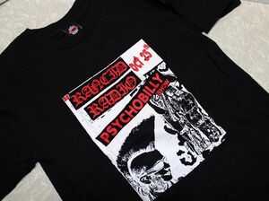 T シャツ★PSYCHOBILLY RANCID★サイコビリー VINTAGE 黒 T-SHIRT WOOD BASS ロカビリー PUNK ドクロ