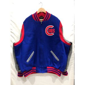 【mitchell and ness】ミッチェルアンドネス cubs jacket cooperstown authentic collection スタジャン XXL ブルー レッド ts202410