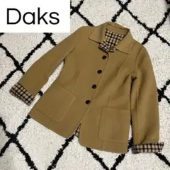 Daks ダックス✨　2way リバーシブルコート　チェック　サイズ38