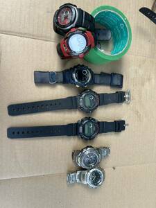 CASIO G-SHOCK 、G-300/g-7302rl/g-2210/GL-110/DW-9052/GW-1600TDJ/g-500d 腕時計 7点セット中古現状品　動作未確認 