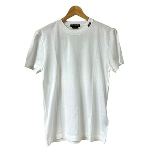 未使用 ヴェルサーチ Tシャツ Sサイズ TAYLOR FIT 無地 ワンポイント ロゴ イタリア製 ホワイト 24C25