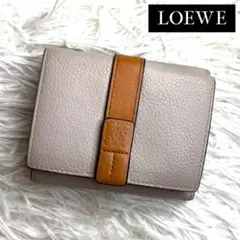 LOEWE ロエベ バーティカルスモールトリフォールドウォレット ライトオーツ