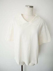 【送料込】★Margaret HOWELL★マーガレットハウエル 半袖カットソー ORGANIC COTTON PIQUE サイズⅡ M アイボリー 定価19,800円 6436855