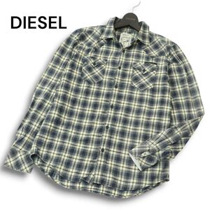 DIESEL ディーゼル 通年 レギュラーフィット★ 長袖 チェック ウエスタン シャツ Sz.L メンズ　A4T13834_C#C