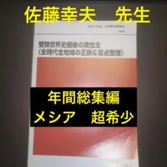 代ゼミテキスト　受験世界史最後の救世主　　佐藤幸夫　メシア　代々木ゼミナール