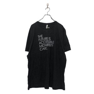 CANVAS 半袖 プリント Tシャツ 2XL キャンバス ダークグレー ホワイト ビッグサイズ 古着卸 アメリカ仕入 a604-5071