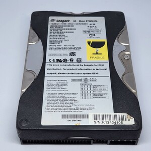 (601)Seagate IDE ST340810A 40G HDD /Ultra ATA100/5400rpm/3.5in 中古品　ジャンク品