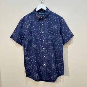 POLO RALPH LAUREN ペイズリー バンダナ柄 S/S ボタンダウン シャツ ポロ ラルフローレン BANDANA PAISLEY COTTON 半袖 SHIRT サイズM