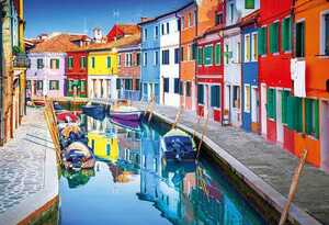 L11 七色の街ブラーノ/イタリア/海外風景/アートパネル/ファブリックパネル/インテリアパネル/ポスター