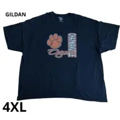 GILDAN アメリカ古着 Tigers ゲーム半袖Tシャツ ブラック　4XL