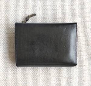 ★良品★ PORTER WALL WALLET ポーター 三つ折り財布 レザー BLK 吉田カバン