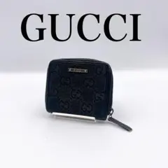 GUCCI グッチ GG GG柄 キャンバスミニ コインケース ブラック