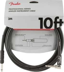 Fender フェンダー Professional Series 楽器用ケーブル シールド 3m ギターケーブル Instrument Cables Straight/Angle, 10