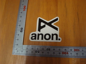 新品anon(アノン)ステッカー黒・・左側若干めくれ有