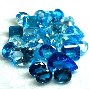 1円〜!!◯天然ブルートパーズおまとめ146.5ct◯n 約29.3g 裸石 宝石 blue topaz ルース jewelry ジュエリー w5 55