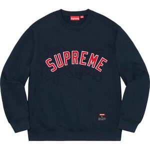 未使用 20SS Supreme Kanji Logo Crewneck ネイビー　Mサイズ シュプリーム