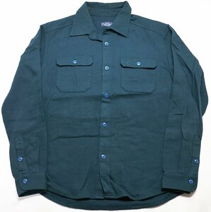 THE FLATHEAD (フラットヘッド) CLUB LABEL / HERRINGBONE SHIRT ヘリンボーンシャツ CL-CWS001 ブルー size L / クラブレーベル