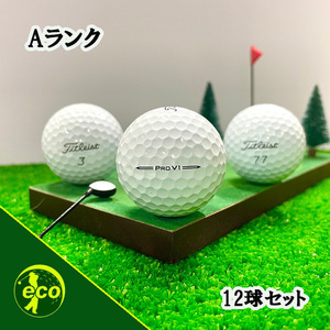 ロストボール タイトリスト PRO V1 2023年 ホワイト 12球 Aランク 中古 ゴルフボール ロスト Titleist エコボール 送料無料