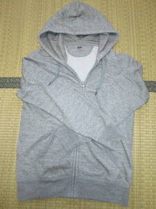 ★ユニクロ スウェット フルジップ パーカ M 03 GRAY グレー系 400330★UNIQLO