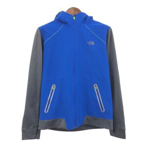 THE NORTH FACE ノースフェイス ソフトシェルパーカージャケット アウトドア 防寒 ブルー (メンズ M) 中古 古着 Q2177