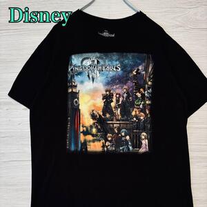 【入手困難】Disney ディズニー　キングダムハーツ　Tシャツ　Lサイズ　半袖　海外輸入　一点物　ソラ　キャラクター　ゲーム　ゆったり