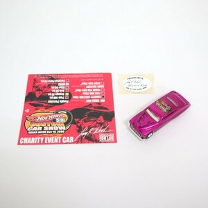 【HOTWHEELS】ホットウィール 5th CUSTOM CAR SHOW ピンクパープル 台紙&ステッカー付/ミニカー/コレクション/aj1511