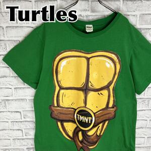 Turtles タートルズ 両面プリント 亀の甲羅 XL Tシャツ 半袖 輸入品 春服 夏服 海外古着 テレビ アニメ 映画 洋画 忍者 キャラクター