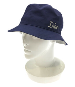 美品 クリスチャンディオール バケットハット ロゴ刺? 293C906B4511 メンズ S S Christian Dior