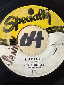 試聴 1957年オリジナル盤 LITTLE RICHARD LUCILLE 両面VG(+) SOUNDS VG++