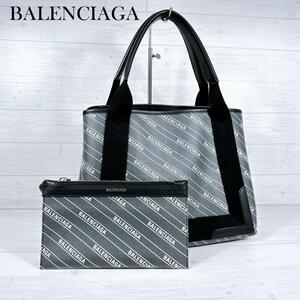 BALENCIAGA バレンシアガ ネイビー カバス スモール トートバッグ ハンドバッグ ポーチ付き 339933 ネイビーカバ S NAVY CABAS S TOTE BAG