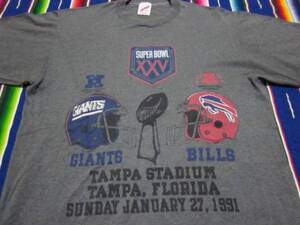 １９９１年製 GIANTS × BILLSアメフト MADE IN USA Super Bowl NFLアメリカンフットボール ビンテージAMERICAN FOOTBALL CHAMPION VINTAGE