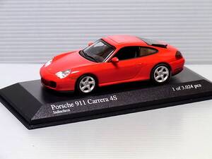 1/43　ミニチャンプス　Minichamps ポルシェ　Porsche　911　カレラ　４Ｓ　2001年 赤