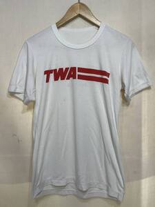 TWA航空　Tシャツ　白色　M相当　アメリカ買い付け品　古着ビンテージ　コレクション　エアライングッズ