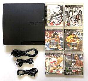 〈良品・動作確認済み〉PS3 プレイステーション3 本体 CECH-3000B チャコールブラック 320GB 龍が如く3 4ソフト6本 PlayStation3 プレステ3