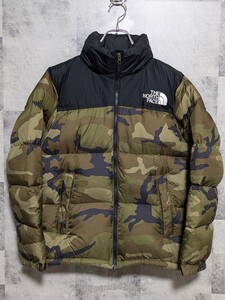 美品 THE NORTH FACE　ノースフェイス　NOVELTY NUPTSE　S ノベルティヌプシダウンジャケット　ND91842　迷彩　カモフラ　サイズ OSAGARI