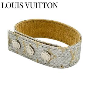 LOUIS VUITTON ルイヴィトン モノグラムシャイン ブレスレット バングル アクセサリー シルバー