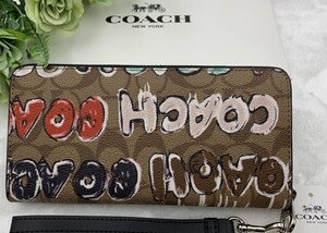 COACH コーチ 長財布 財布 レディース ギフト プレゼント 贈り物 シグネチャー ラウンドファスナー ロング ジップ 新品 未使用 CM837 C331