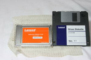 Laneed Ethernet PCMCIA Card LD-CDS ケーブル無し ドライバソフト付き [4i05]