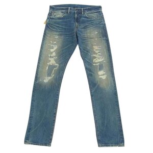 RRL ダブルアールエル 782943800001 High Slim Jean Brannon Repaired Wash ダメージ リペア加工 デニムパンツ ジーンズ【中古】