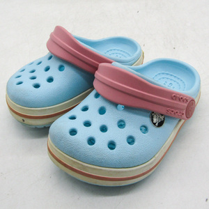 クロックス サンダル サボ ブランド 靴 ベビー 女の子用 C4サイズ ブルー crocs