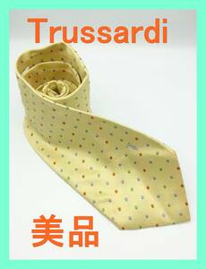 ★美品★ Trussardi トラサルディ ネクタイ メンズ 柄 ロゴ シルク 絹 ファッション ブランド 小物 タイ スーツ シャツ タイピン カフス