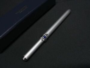 ■新品同様■ MIKIMOTO ミキモト リップブラシ メイクブラシ 化粧ブラシ レディース シルバー系×ブルー系 DE8665