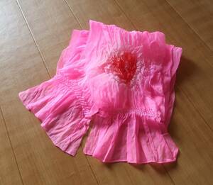 【子供　ゆかた帯　兵庫帯　三尺　絞り　浴衣　帯　ピンク】