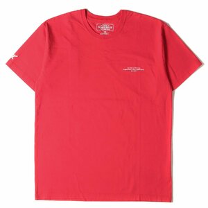 美品 NEIGHBORHOOD ネイバーフッド Tシャツ サイズ:L ブランドロゴ クルーネック レッド 赤 トップス カットソー 半袖 シンプル