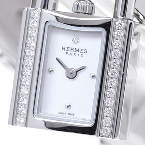 エルメス HERMES KE4.130 ケリーウォッチ ダイヤベゼル クォーツ レディース 極美品 箱・保証書付き_835441