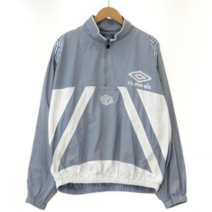 【中古】X-LARGE × UMBRO ハーフジップジャケット L ライトブルー エクストララージ アンブロ[240010438521]