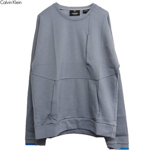 Calvin klein カルバンクライン スウェット 4MS0W374 059 グレー L 長袖 トレーナー ストレッチ メンズ 送料無料 並行輸入品