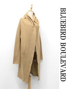 I325/BLUEBIRD BOULEVARD ブルーバードブルバード ガウンコート 裏起毛 ドロップショルダー L～XL ベージュ ロンハーマン