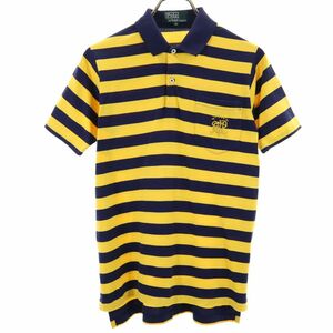 ポロバイラルフローレン 80s 緑タグ ヴィンテージ ボーイズ ボーダー柄 半袖 ポロシャツ 160cm Polo by Ralph Lauren キッズ