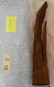 【巡寶堂】K23 香木 伽羅 沈香 白檀 約117.0ｇ 縦：約22.5cm 横：約4.4cm 箱なし 置物 美術品 工芸品 ヴィンテージ 時代物